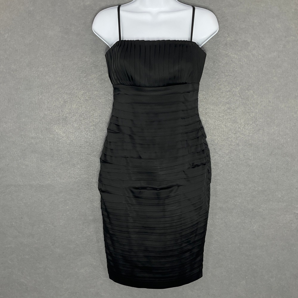 Calvin Klein Cocktail Dress‎ Ruched Bodycon Sleeveless Black Size 12
